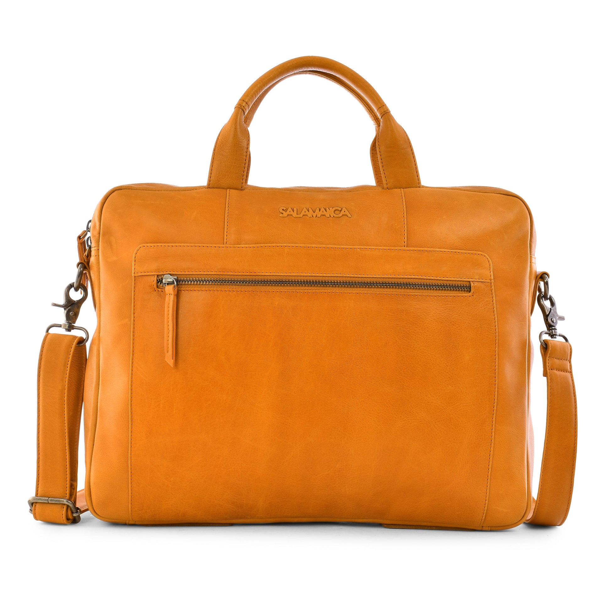 Martin Womens and Mens Business Bag - Cognac - Laptop Bags