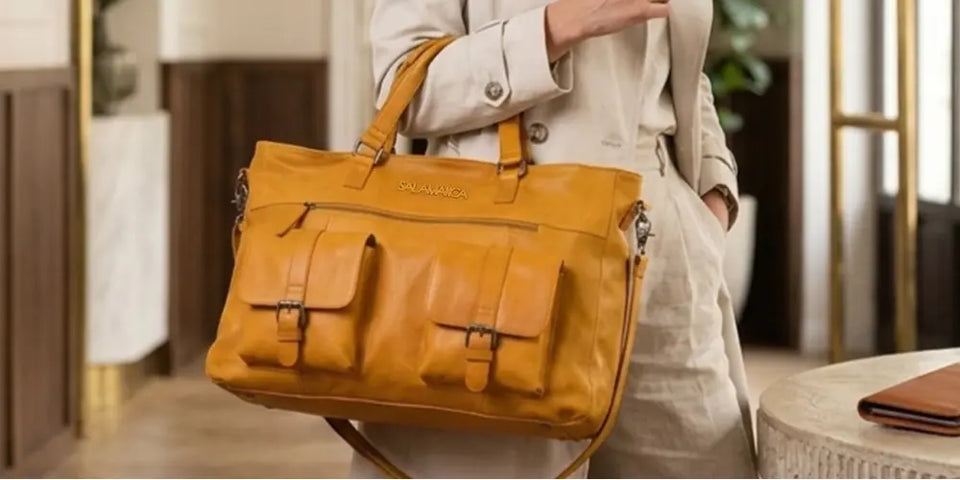 Women's Leather Weekender Bag