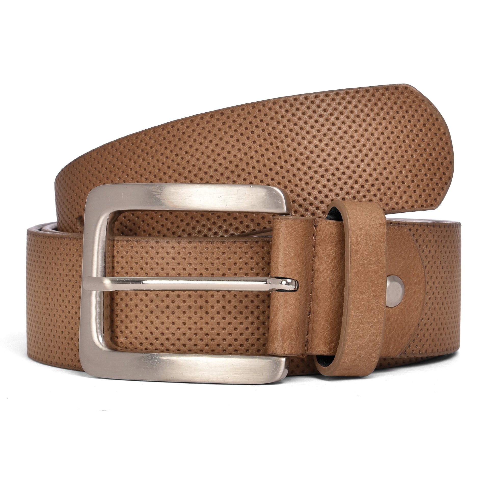 Perforated Casual Belt - Mushroom / 30 inch - 75 cm - Belts