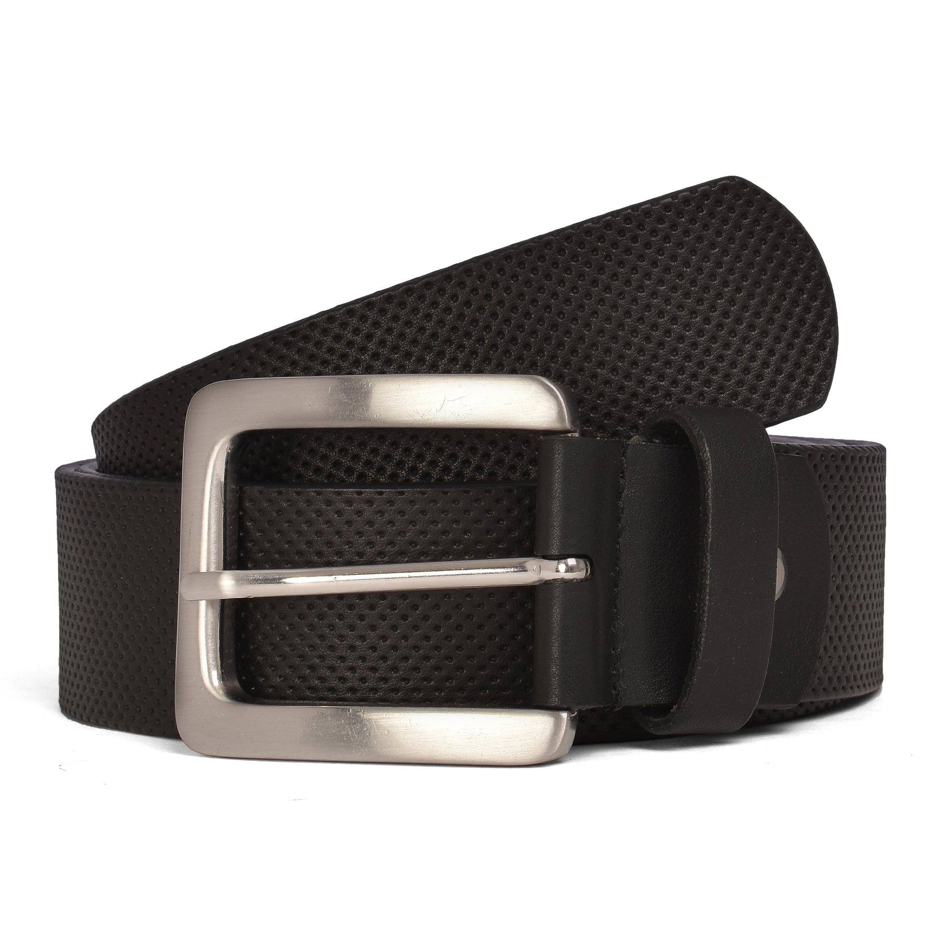 Perforated Casual Belt - Royal Black / 30 inch - 75 cm - 