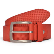 Perforated Casual Belt - Tango Red / 30 inch - 75 cm - Belts