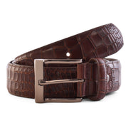 Premium Croco Belt - Salient Brown / 36 inch - 90 cm - Belts