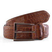 Premium Croco Belt - Salient Tan / 36 inch - 90 cm - Belts