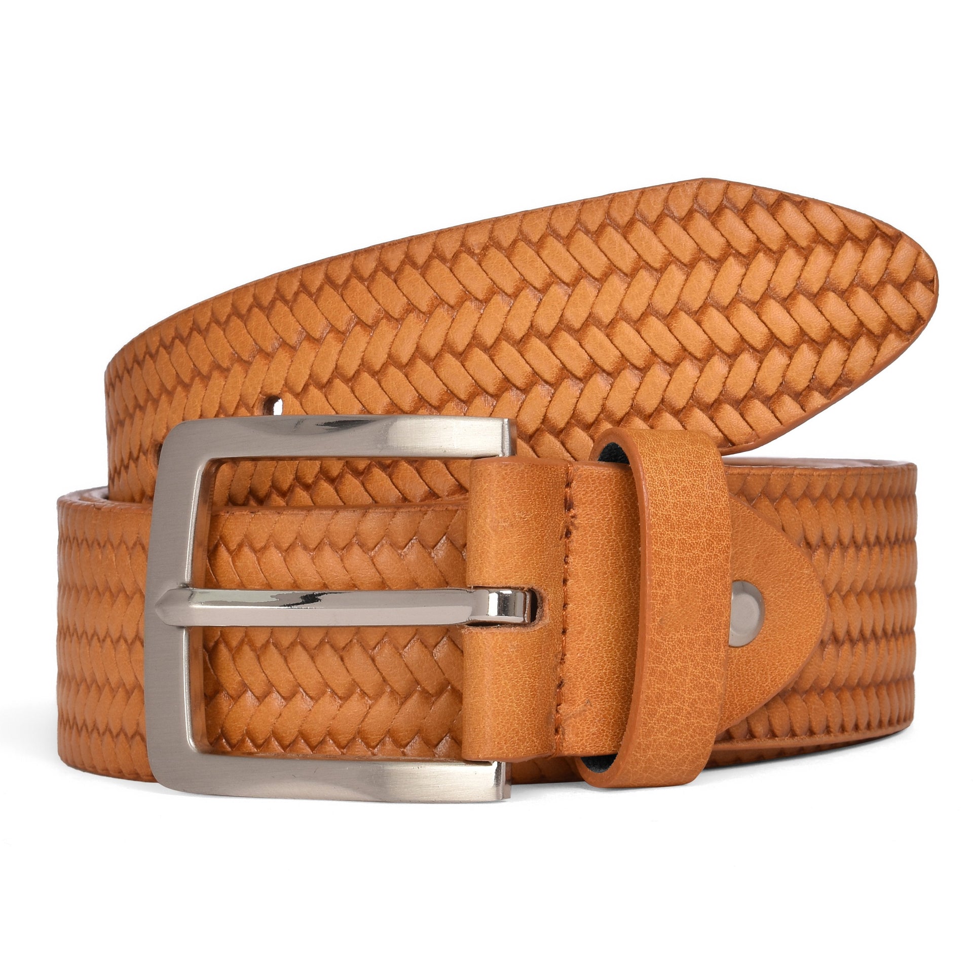 Knitted Celebrity Belt - Cognac / 30 inch - 75 cm - Belts