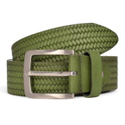Knitted Celebrity Belt - Leaf Green / 30 inch - 75 cm - 